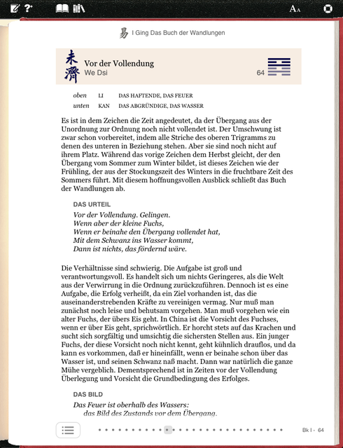 Buch I Der Text iPad